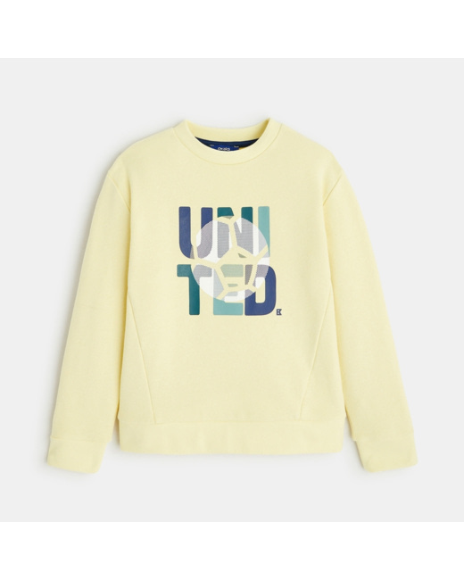 Sweat-shirt à message jaune garçon