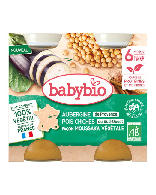 Aubergine de Provence, Pois Chiches du Sud Ouest - Façon Moussaka Végétale