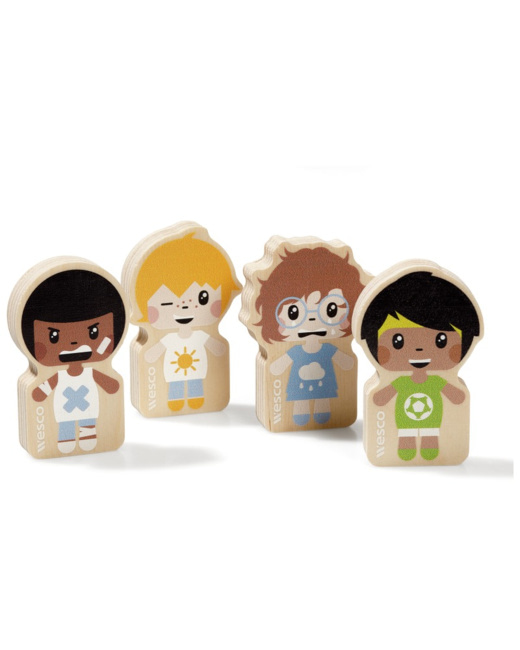Figurines en bois emoteam set n°2