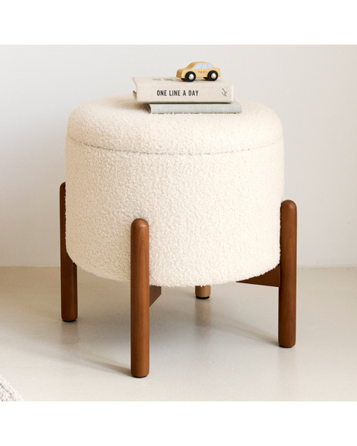 Pouf De Rangement Cerise