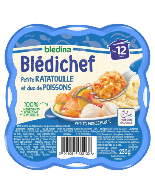 BLEDICHEF Petite ratatouille et duo de poissons
