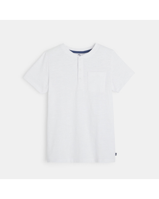 T-shirt tunisien uni blanc garçon