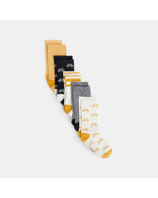 Chaussettes fantaisie (lot de 5) grises garçon