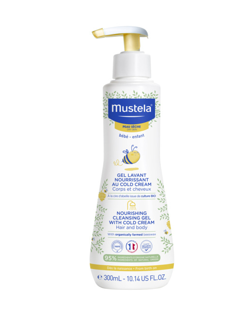 Gel lavant nourrissant au Cold Cream à la cire d'abeille bio corps et cheveux