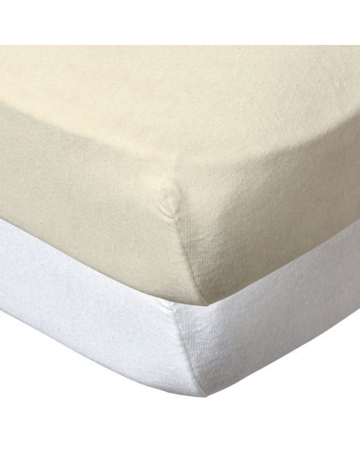 Lot de 2 draps housses en coton