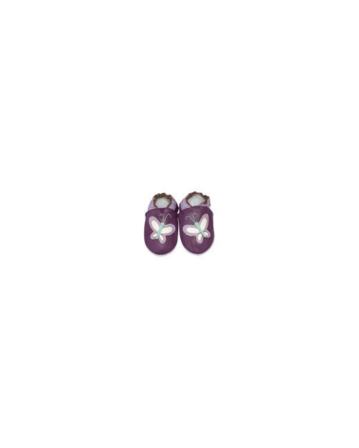Chaussons bébé cuir Papillon