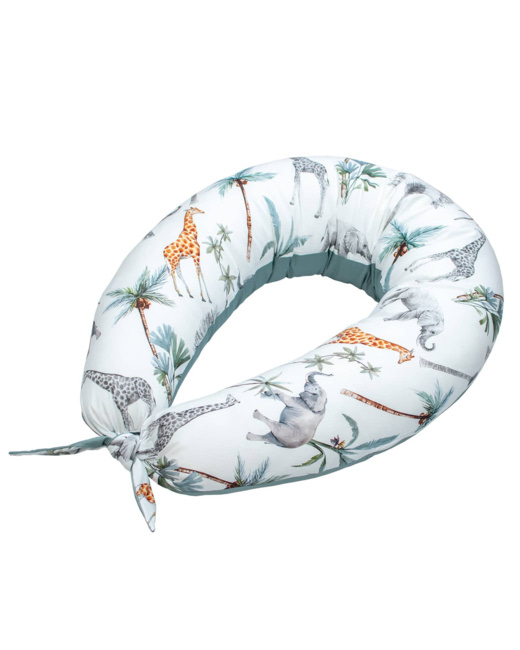 Coussin de maternité et d'allaitement + housse, Safari