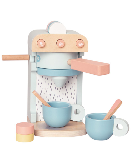 Cafetière avec 2 tasses en bois - Crazy colors 2.0
