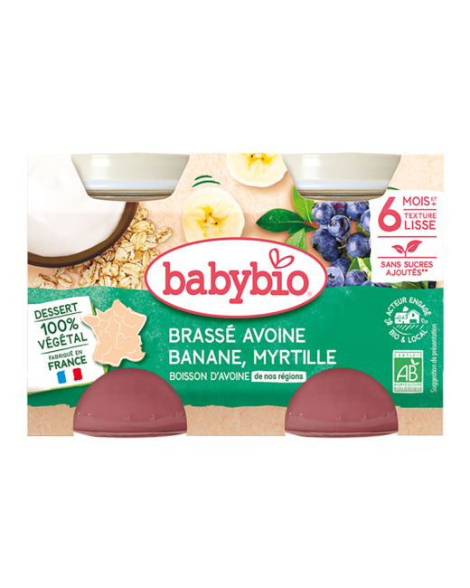 Brassé végétal avoine banane myrtille