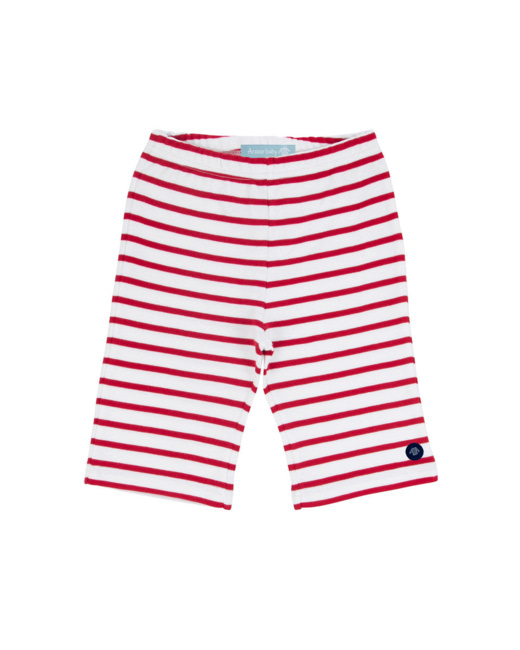 Bermuda "Brick" Baby - coton - Blanc/Braise