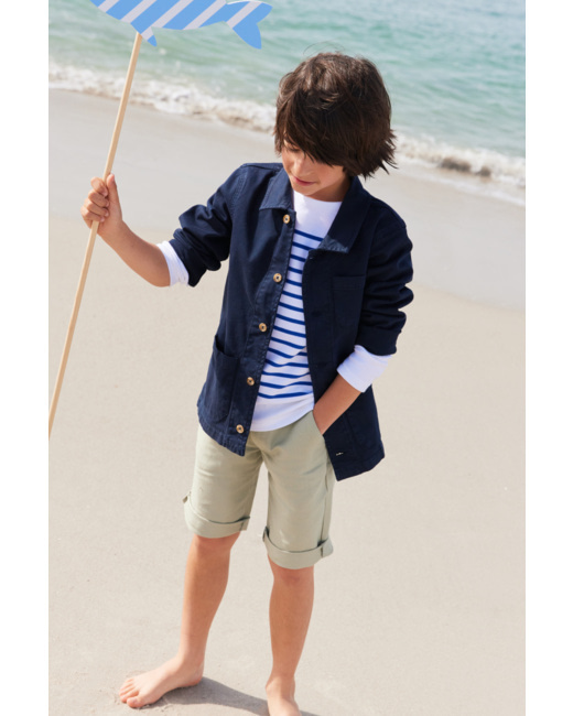 Veste pêcheur KIDS - Coton - Marine Deep