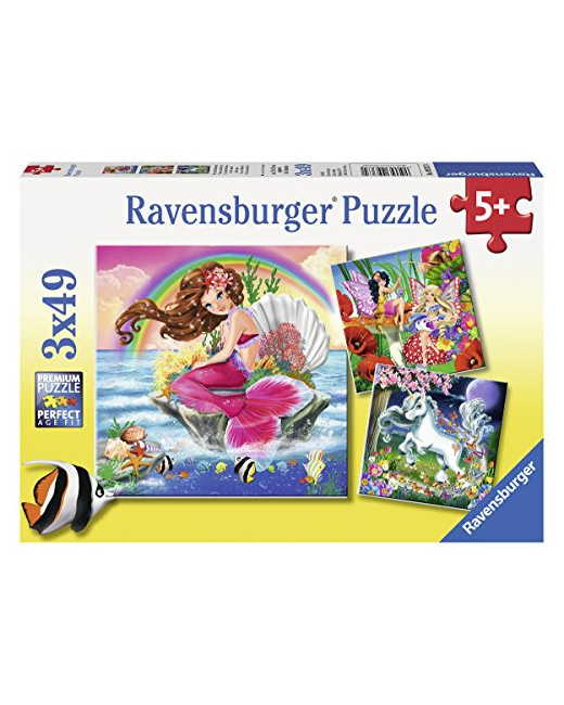 Puzzle - Mondes enchantés - 3x49 pièces