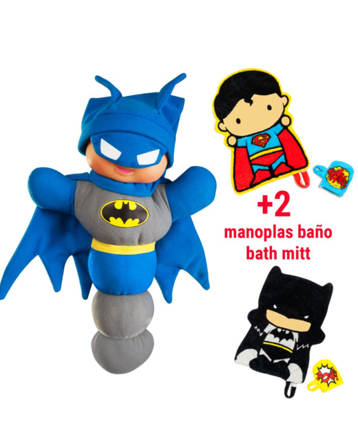 Veilleuse Gusy Luz® Batman + 2 moufles de bain