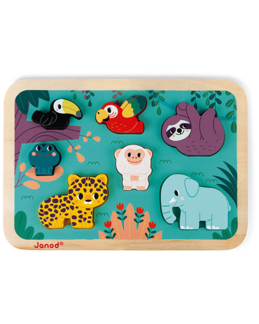 Puzzle Chunky en bois Jungle - Partenariat WWF®