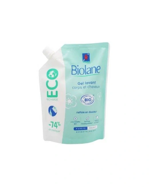 Eco-recharge Gel lavant corps et cheveux Bio