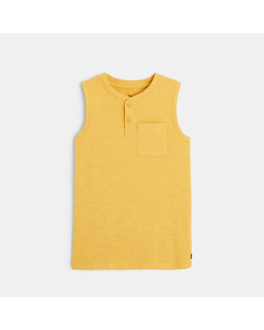 Débardeur en jersey flammé jaune garçon