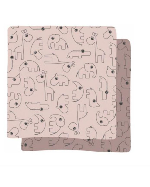 Set de 2 langes d'emmaillotage Contour, 120 x 120 cm
