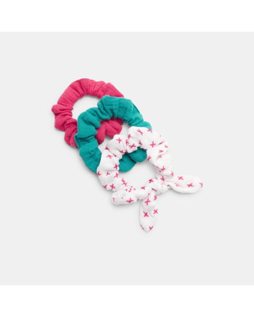 Chouchous élastiqués (lot de 3) rose fille