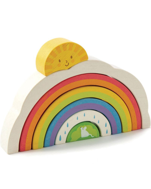 Arc-en-ciel à empiler en bois