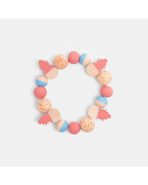Bracelet de perles rose et bleu fille