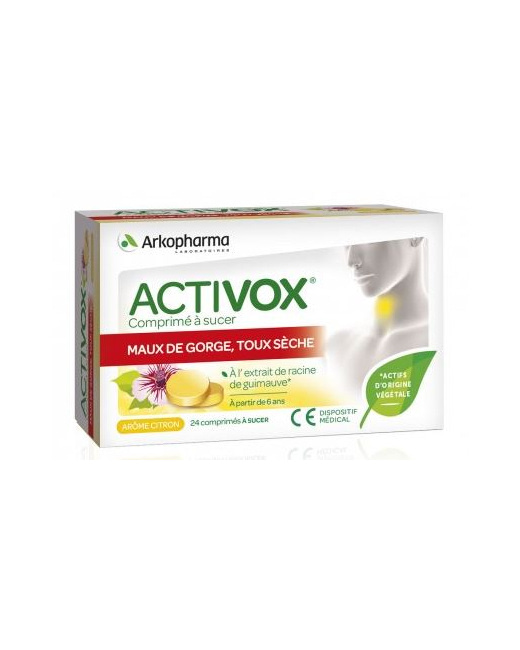 Boite de 24 comprimés à sucer citron Activox