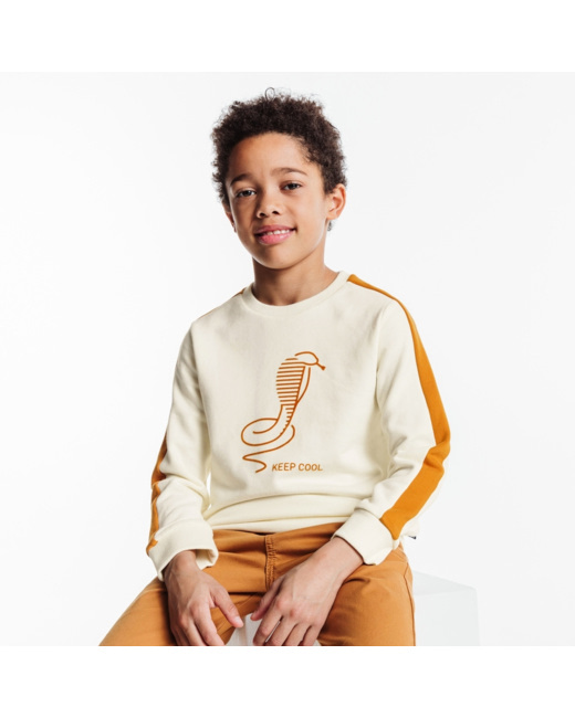 Sweat tendance blanc garçon
