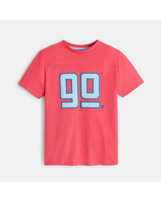 T-shirt motif brodé rose garçon