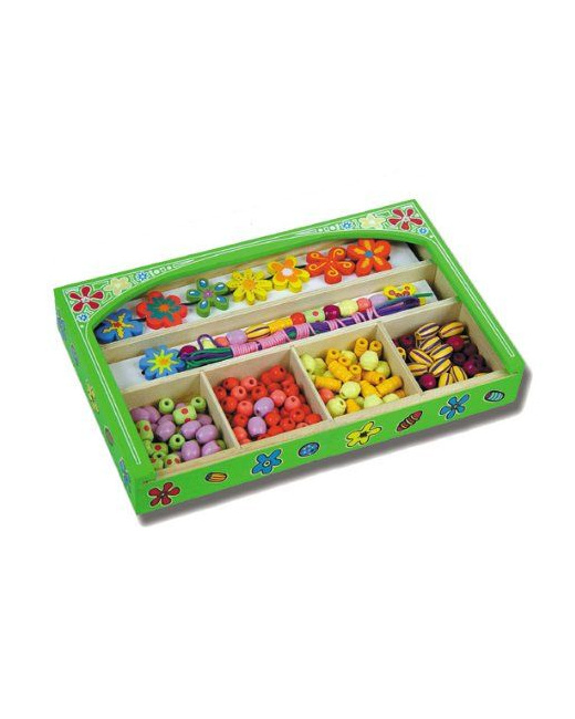 Mes Perles 'Fleurs' en bois