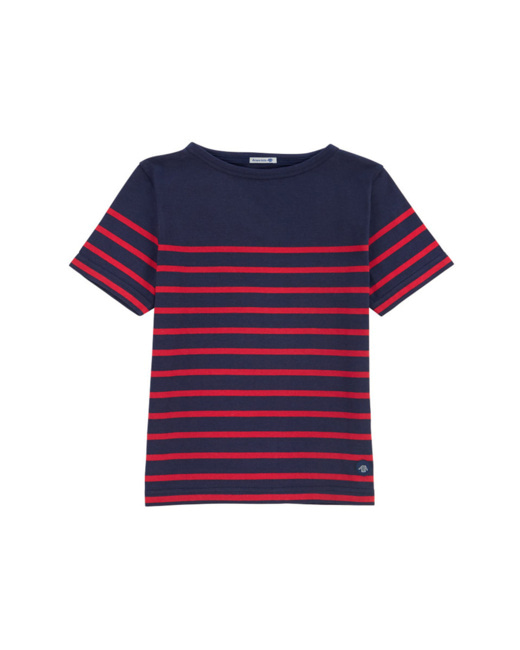 Marinière "Etel" Kids - coton - Navire/Braise