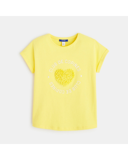 T-shirt Club des Copines jaune fille