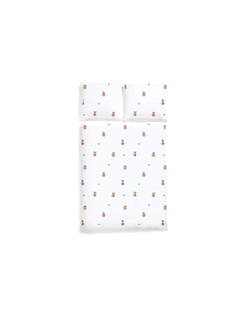 Housse de couette en satin de coton - Mandarines