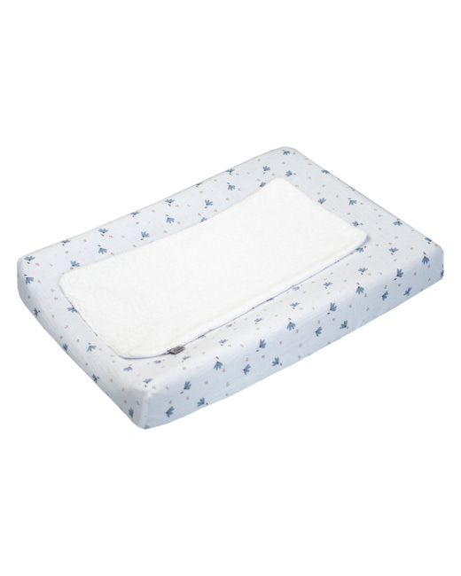 Set housse de matelas à langer + tapis de change, Bleuet