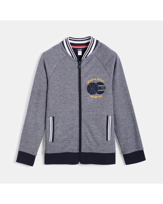 Sweat-shirt teddy turquoise garçon