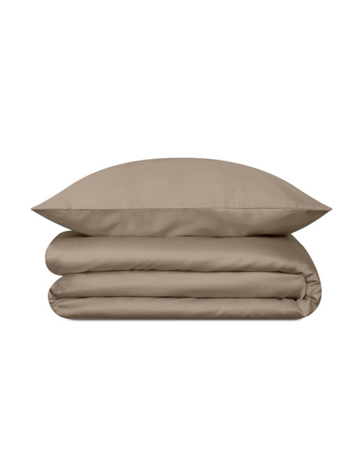 Housse de couette en satin de coton - Taupe