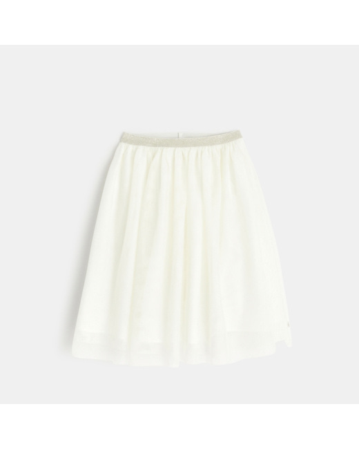 Jupe ballerine en tulle pailleté blanches fille