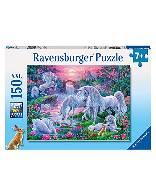 Puzzle - Licornes au coucher de soleil - 150 pièces