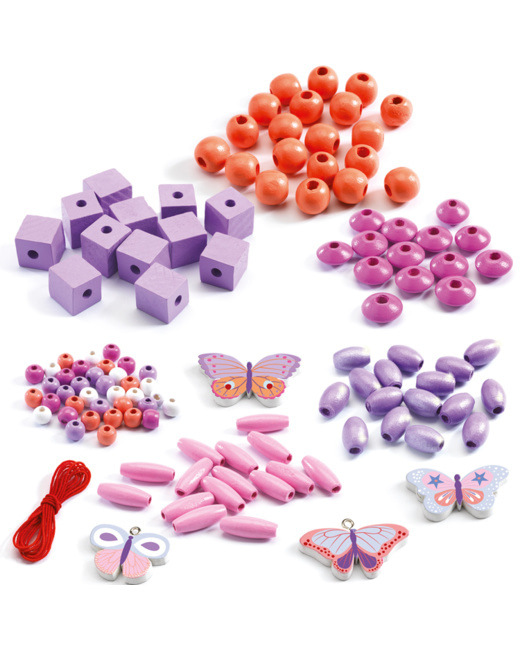 Perles en bois Papillons