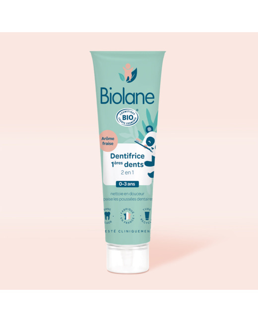 Dentifrice 1ères dents 2 en 1 certifié biologique