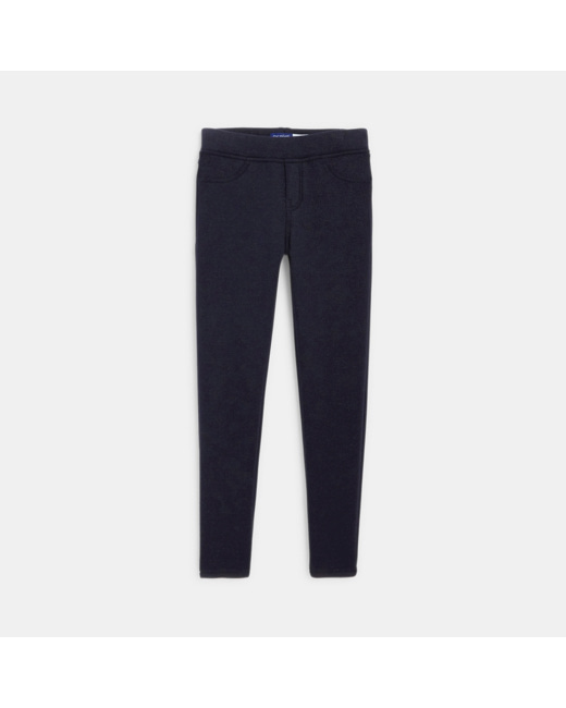 Jegging chaud et pailleté bleu fille