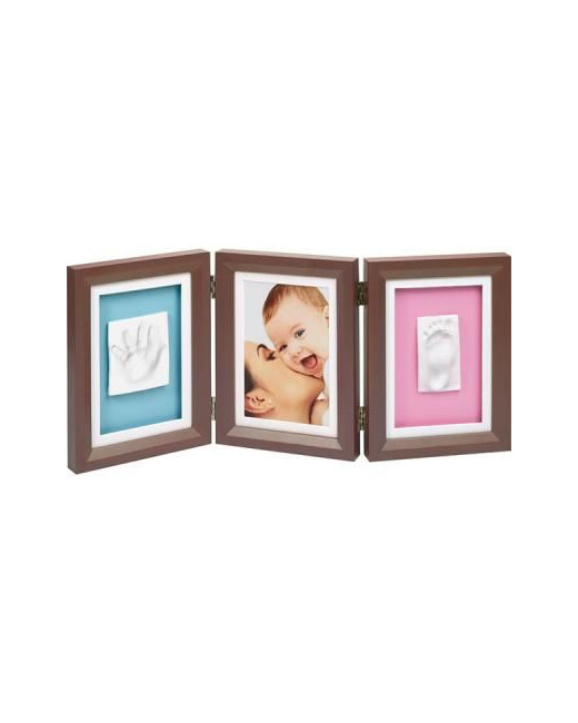 Cadre photo + empreinte 3 volets