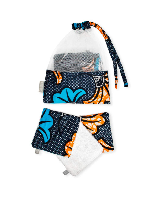 Lingettes lavables 8 pièces, Wax Fleurs de mariage
