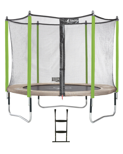Trampoline de jardin 305 cm + filet de sécurité + échelle  JUMPI