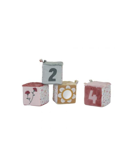 Lot de 4 cubes doux - Flowers & butterflies