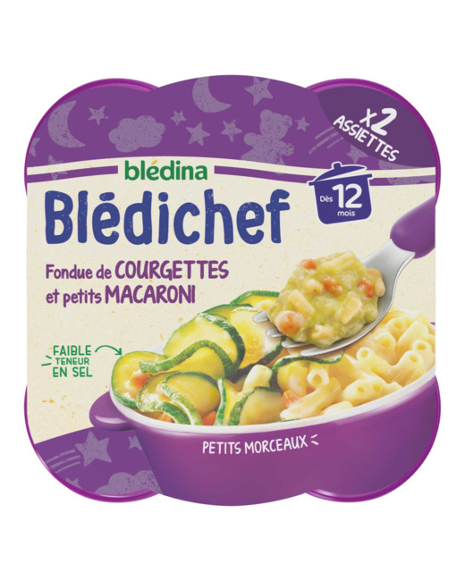 BLEDICHEF Fondue de courgettes et petits macaroni