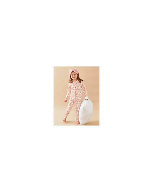 Pyjama 2 pièces fleuri en coton bio