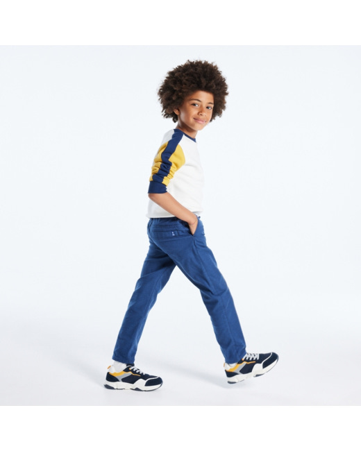 Pantalon coupe jogger en toile bleu garçon