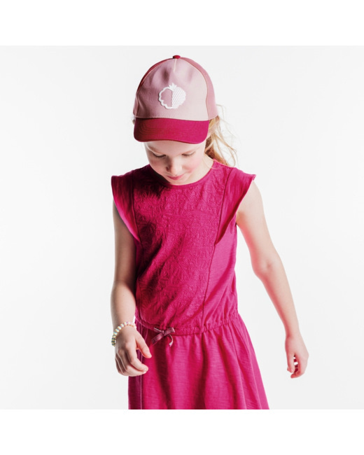 Casquette toile bicolore rose fille