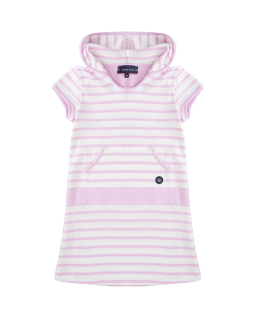 Robe "Balancelle" KIDS - coton épais - Milk/Mauve Rose