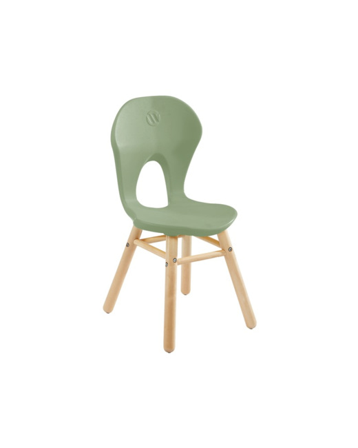 Chaise coque easy 4 pieds bois