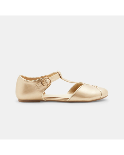 Ballerines salomés dorées jaunes fille